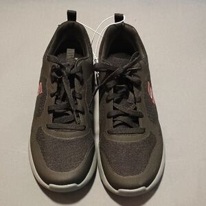 Skechers Sport Black Sneakers with Pink Accents